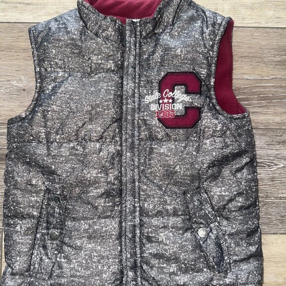 Nannette Kids 4T Puffer Vest Heather‎ Gray State College Division - Picture 1 of 5